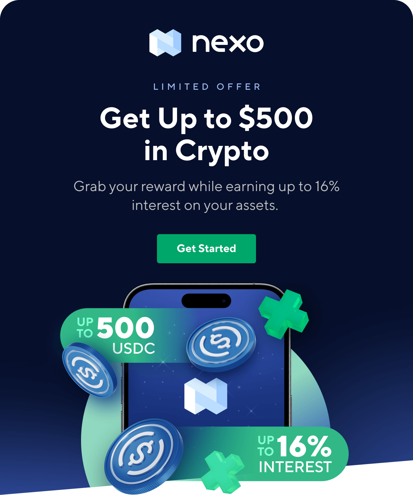 Get Up to $500 In Crypto